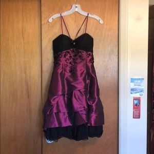 Wine & Black Dress Size 11/12